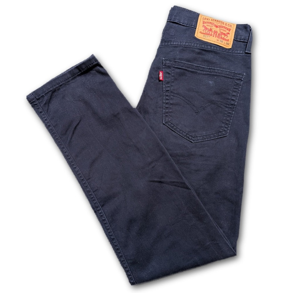 Levi's 511 Mens Pants Navy Blue 30x30 Slim Fit All Seasons Tech Twill Stretch